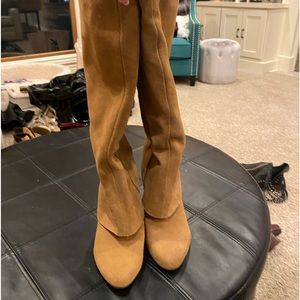 Jessica Simpson, camel colored suede boot EUC, size 7